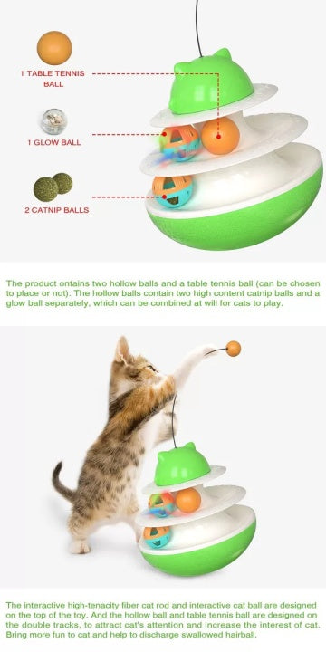 Chenpet ABS Cat Toys Pet Training Pet Feeder Improve IQ