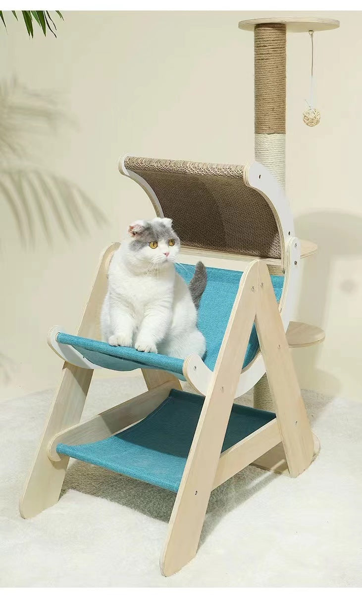 Wholesale Unique Large Triangle Wooden Cat Tree