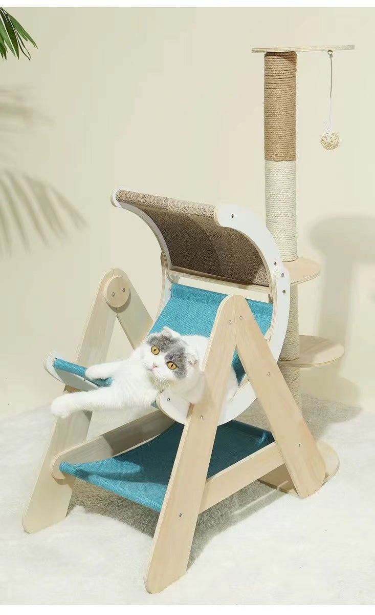 Wholesale Unique Large Triangle Wooden Cat Tree