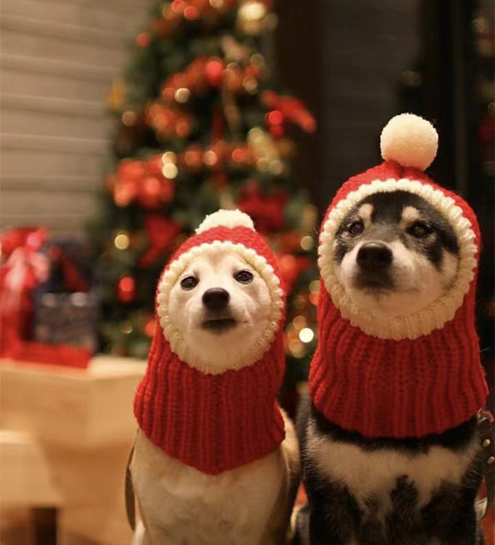 Wholesale Knit Pet Lovely Christmas Knit Red Hat