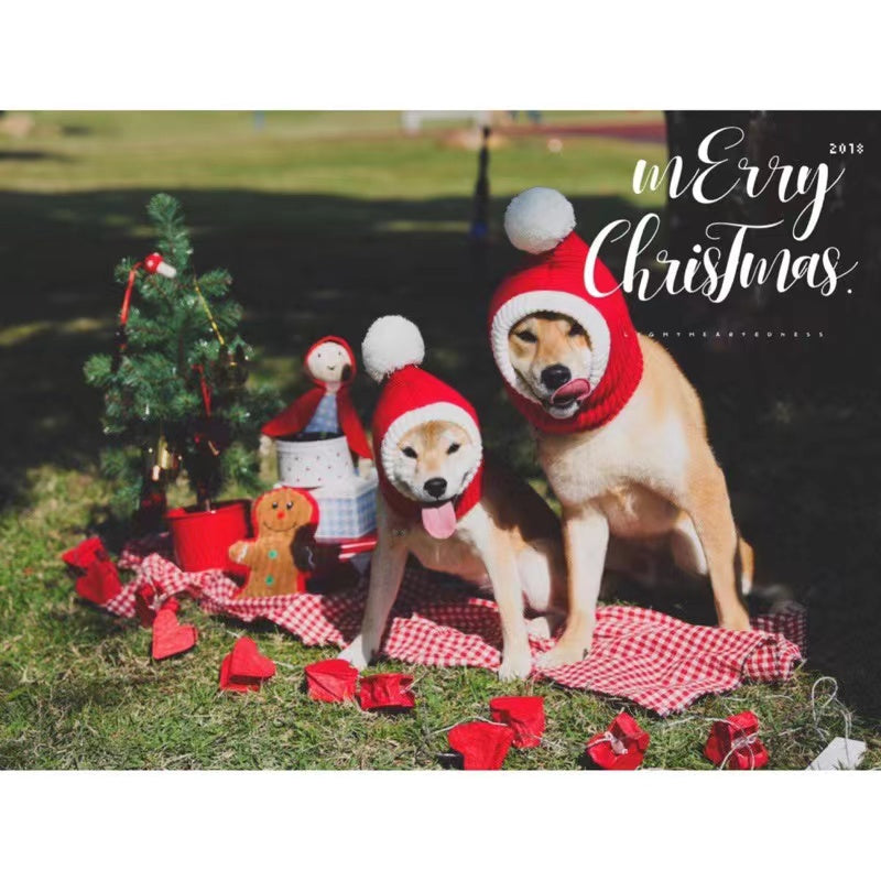 Wholesale Knit Pet Lovely Christmas Knit Red Hat