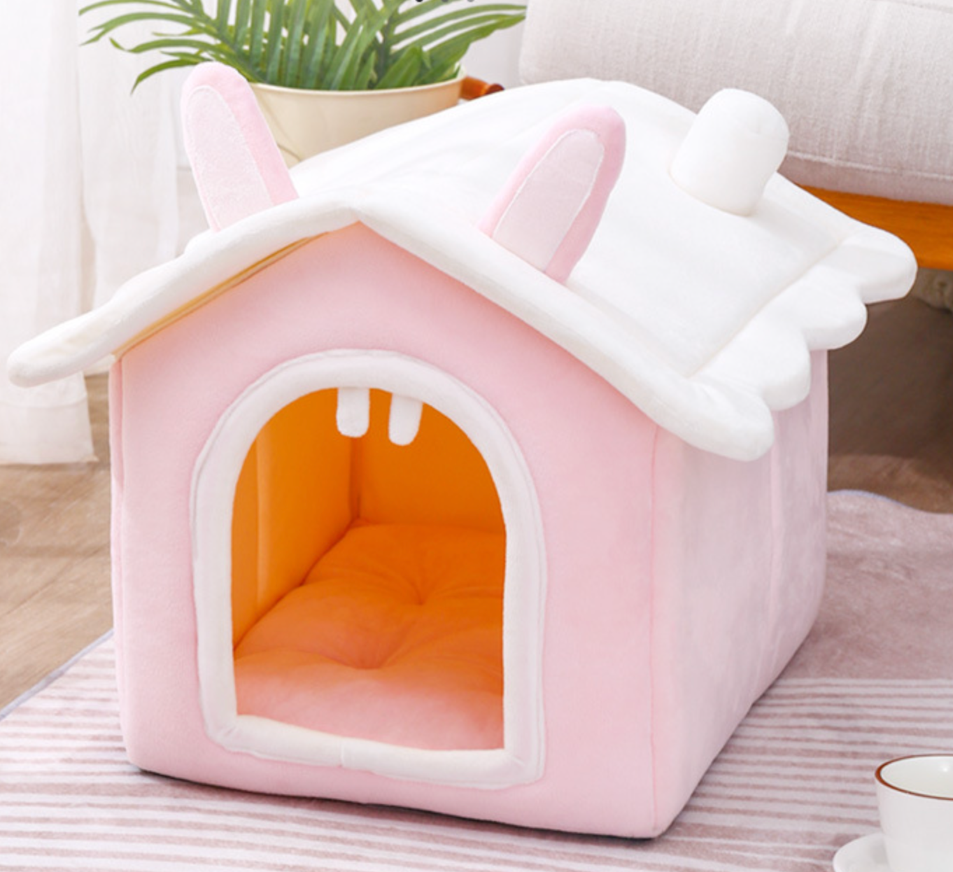 Lovely Plush Warm And Cozy Pet House Winter Pet Beds