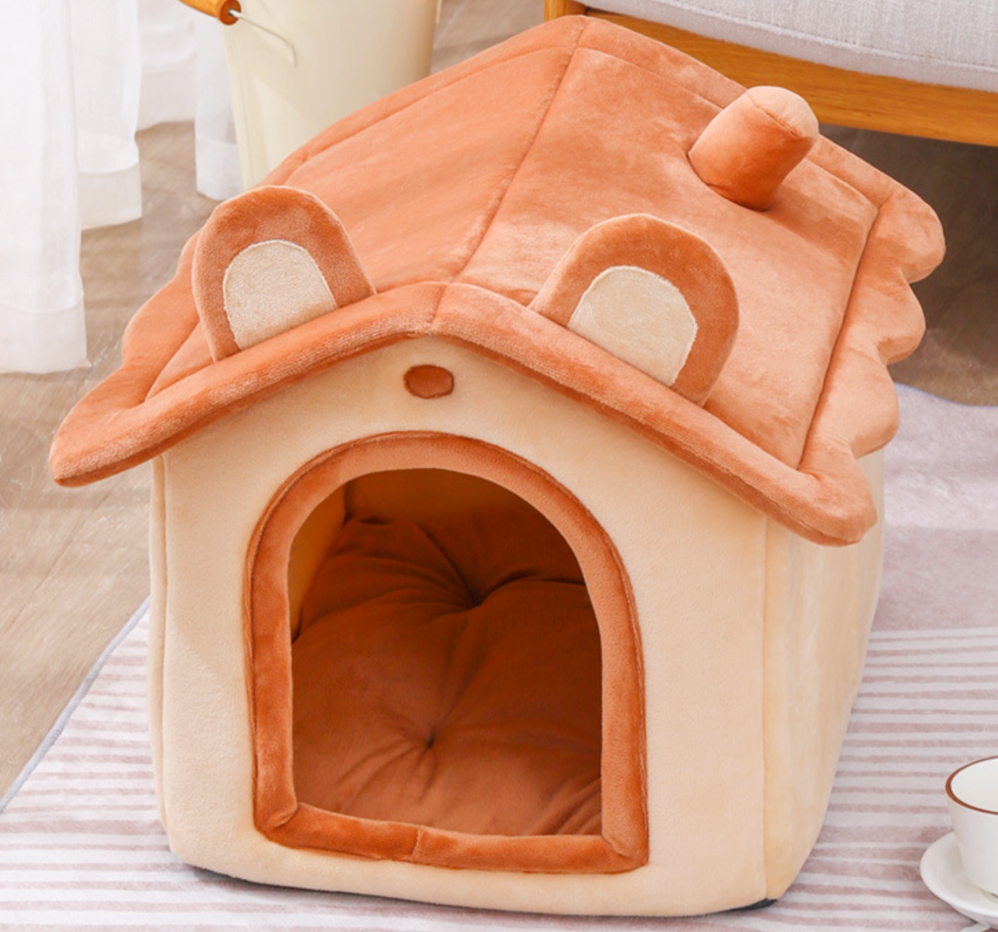 Lovely Plush Warm And Cozy Pet House Winter Pet Beds